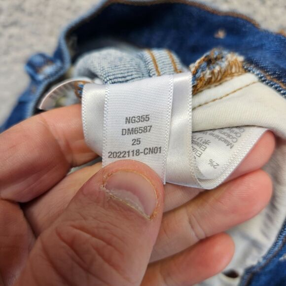 Madewell Jeans Womens Size 25 Blue Denim Cali Demi-Boot Raw Hem - Picture 9 of 11